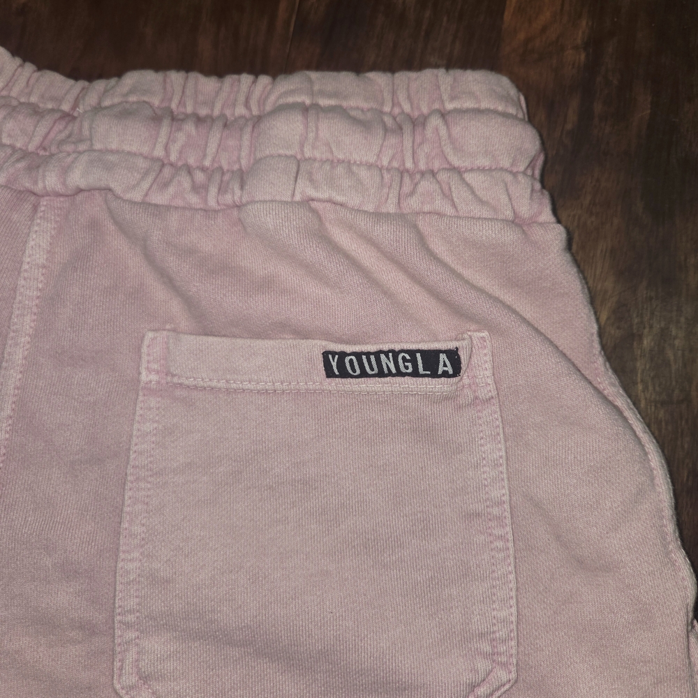 YoungLA Light Pink Athletic Drawstring Shorts - Picture 7 of 9